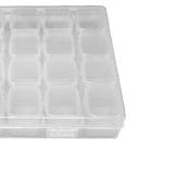 Nail Storage Box 28 Grid Eco Friendly Durable Transparent PP Separate Lid Nail Tip Box for Bead Earrings Jewelry Transparent 28 Grids