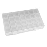 Nail Storage Box 28 Grid Eco Friendly Durable Transparent PP Separate Lid Nail Tip Box for Bead Earrings Jewelry Transparent 28 Grids