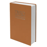 Diversion Book Safe Large Size Dictionary Style Stainless Steel Book Safe Combination Lock for Coins Card Documents Brown