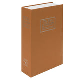 Diversion Book Safe Large Size Dictionary Style Stainless Steel Book Safe Combination Lock for Coins Card Documents Brown - Top-Down View