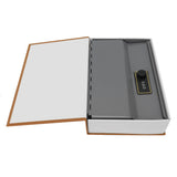 Diversion Book Safe Large Size Dictionary Style Stainless Steel Book Safe Combination Lock for Coins Card Documents Brown
