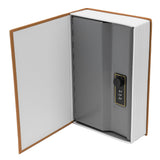 Diversion Book Safe Large Size Dictionary Style Stainless Steel Book Safe Combination Lock for Coins Card Documents Brown