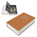 Diversion Book Safe Large Size Dictionary Style Stainless Steel Book Safe Combination Lock for Coins Card Documents Brown