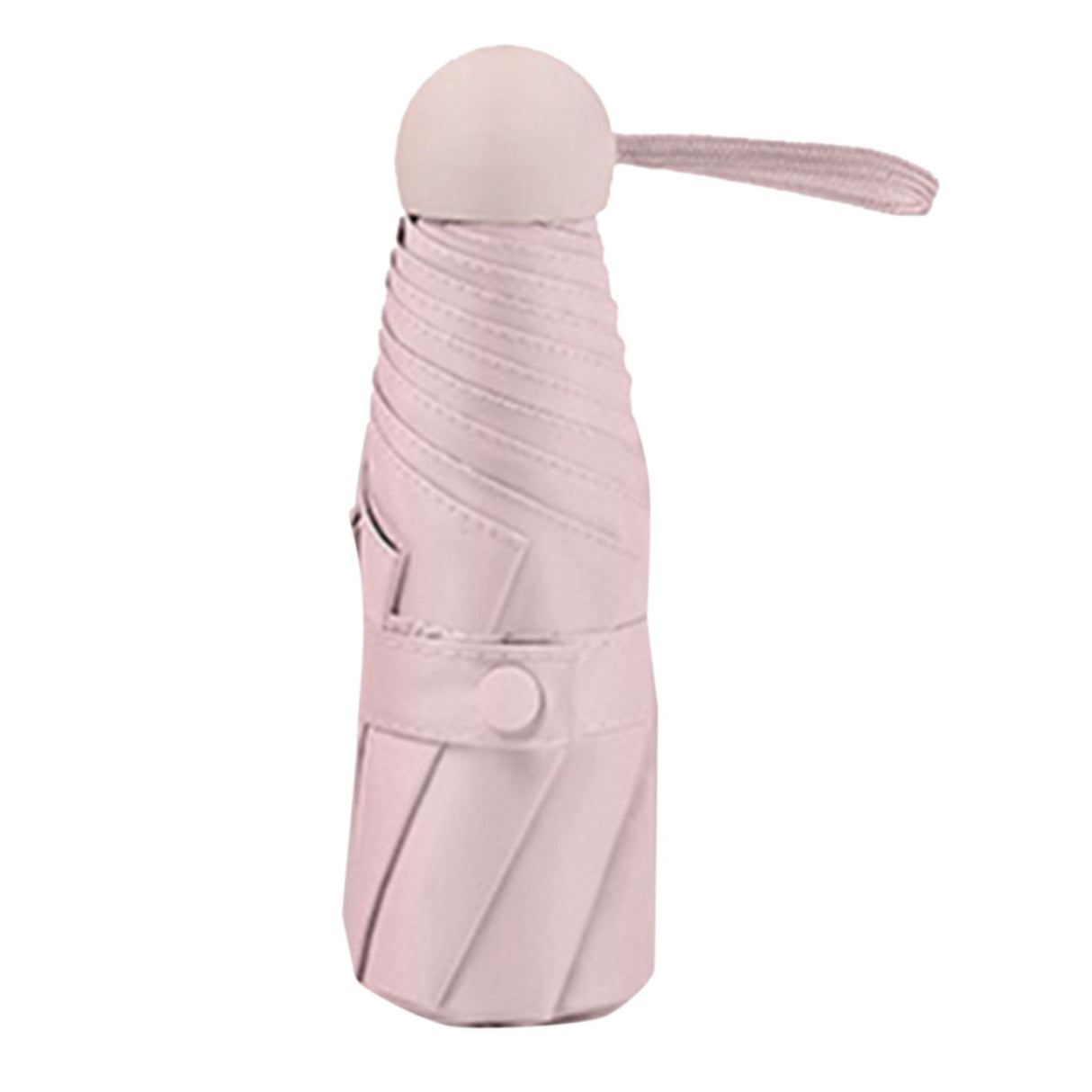 Capsule Umbrella Mini Pocket UV Resistant 2 Use 5 Section 8 Edged Outdoor Accessories Pink