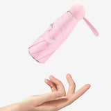 Capsule Umbrella Mini Pocket UV Resistant 2 Use 5 Section 8 Edged Outdoor Accessories Pink - Extra Image