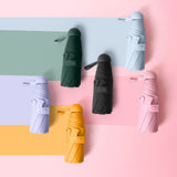Capsule Umbrella Mini Pocket UV Resistant 2 Use 5 Section 8 Edged Outdoor Accessories Black - Extra Image