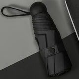 Capsule Umbrella Mini Pocket UV Resistant 2 Use 5 Section 8 Edged Outdoor Accessories Black - Extra Image