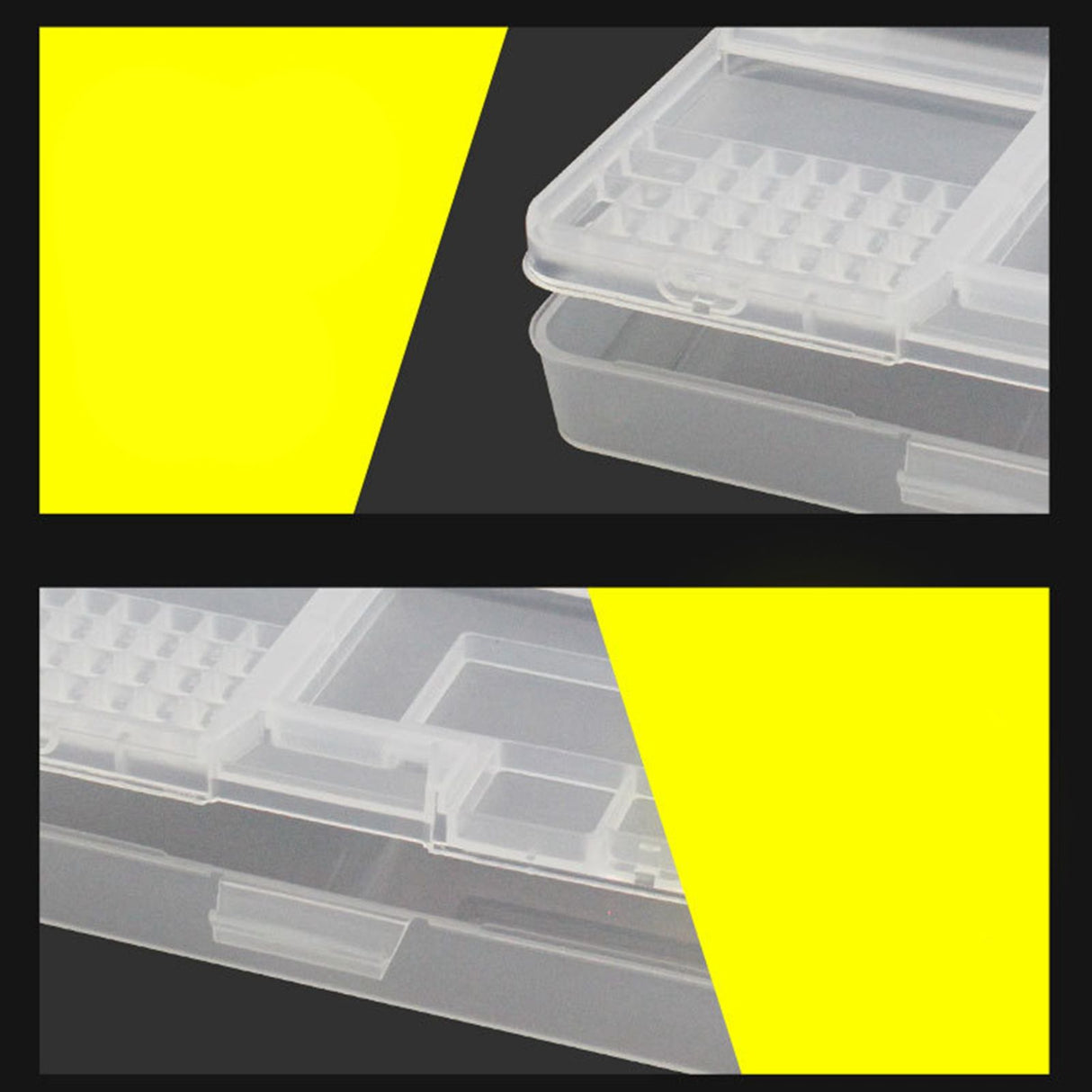 Electronic Components Storage Box Multipurpose Double Layer Rectangular PP Clear Component Containers