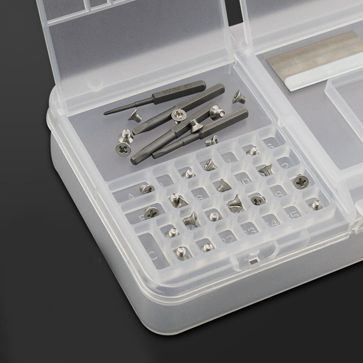 Electronic Components Storage Box Multipurpose Double Layer Rectangular PP Clear Component Containers