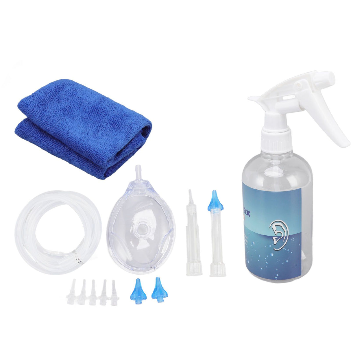 Ear Cleaning Kits 500ml Ear Washer Spray Bottle System with Professional Ear Muff Ear Wax Removal Tool for Home