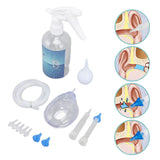 Ear Cleaning Kits 500ml Ear Washer Spray Bottle System with Professional Ear Muff Ear Wax Removal Tool for Home