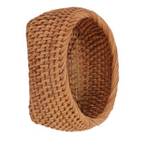 Rattan Storage Basket Hand Woven Simple Exquisite Rattan Organizer Storage Basket for Tea Sets Tableware S