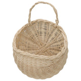 Wall Hanging Rattan Basket Multifunctional Wall Mounted Woven Storage Basket for Home Beige