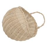 Wall Hanging Rattan Basket Multifunctional Wall Mounted Woven Storage Basket for Home Beige - Extra Image