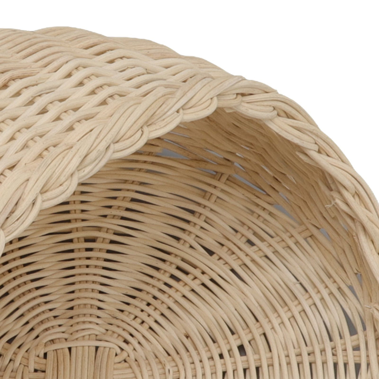 Wall Hanging Rattan Basket Multifunctional Wall Mounted Woven Storage Basket for Home Beige