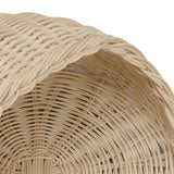 Wall Hanging Rattan Basket Multifunctional Wall Mounted Woven Storage Basket for Home Beige - Extra Image