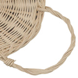 Wall Hanging Rattan Basket Multifunctional Wall Mounted Woven Storage Basket for Home Beige