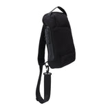 Shoulder Backpack Breathable Large Capacity Lockable Zipper Oxford Cloth Portable Sling Bag for Women Men Black - Front View