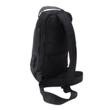 Shoulder Backpack Breathable Large Capacity Lockable Zipper Oxford Cloth Portable Sling Bag for Women Men Black - Side View