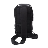Shoulder Backpack Breathable Large Capacity Lockable Zipper Oxford Cloth Portable Sling Bag for Women Men Black - 45-Degree Angle