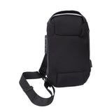 Shoulder Backpack Breathable Large Capacity Lockable Zipper Oxford Cloth Portable Sling Bag for Women Men Black - Extra Image