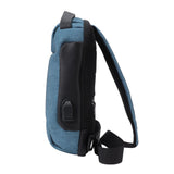 Shoulder Backpack Breathable Large Capacity Lockable Zipper Oxford Cloth Portable Sling Bag for Women Men OD Green - 45-Degree Angle