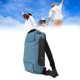 Shoulder Backpack Breathable Large Capacity Lockable Zipper Oxford Cloth Portable Sling Bag for Women Men OD Green - Extra Image
