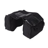 Bike Rear Seat Carrier Pack Portable Large Capacity Bicycle Rear Seat Bag for Outdoor Black - Top-Down View