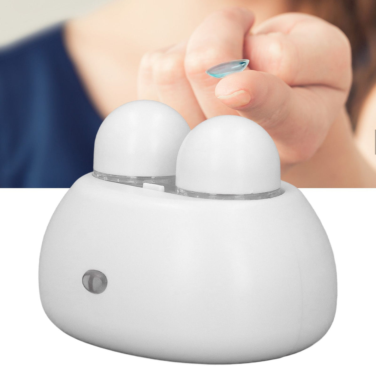 Contact Lens Cleaner Machine Automatic Portable Ultrasonic Contact Lens Cleaning Tool for Home White