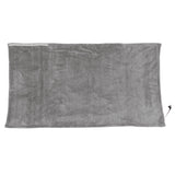 USB Electric Blanket Cozy Soft Portable Temperature Control Machine Washable Heated Shawl Throws for Car Home Travel Light Grey