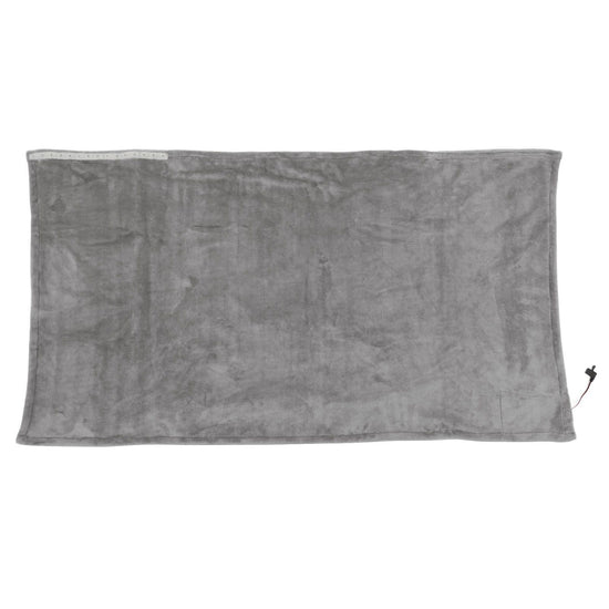 USB Electric Blanket Cozy Soft Portable Temperature Control Machine Washable Heated Shawl Throws for Car Home Travel Light Grey