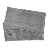 USB Electric Blanket Cozy Soft Portable Temperature Control Machine Washable Heated Shawl Throws for Car Home Travel Light Grey - Extra Image