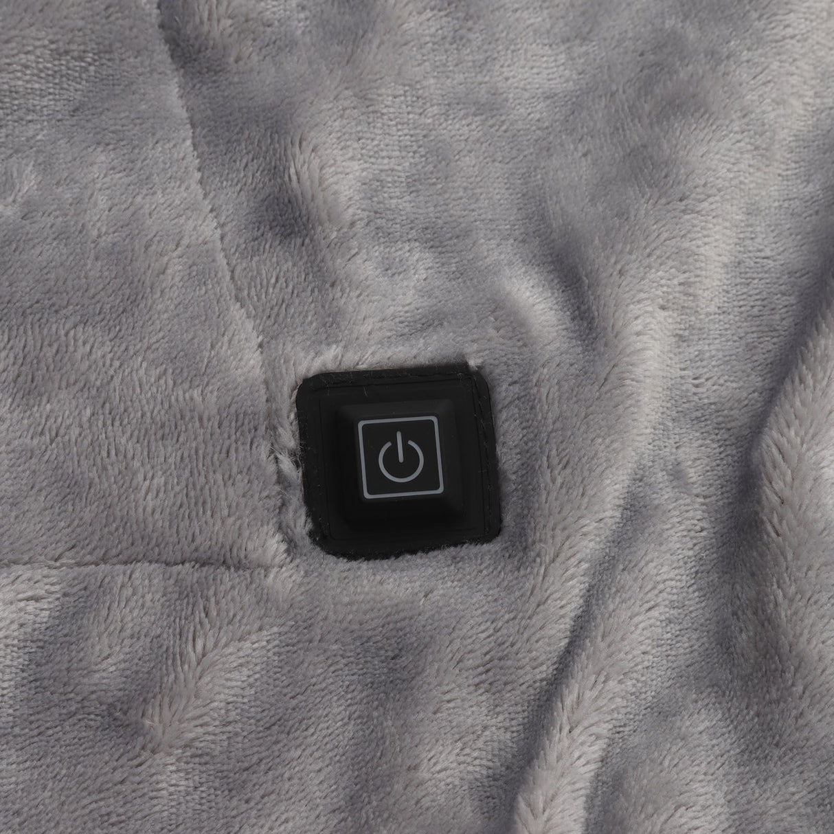 USB Electric Blanket Cozy Soft Portable Temperature Control Machine Washable Heated Shawl Throws for Car Home Travel Light Grey