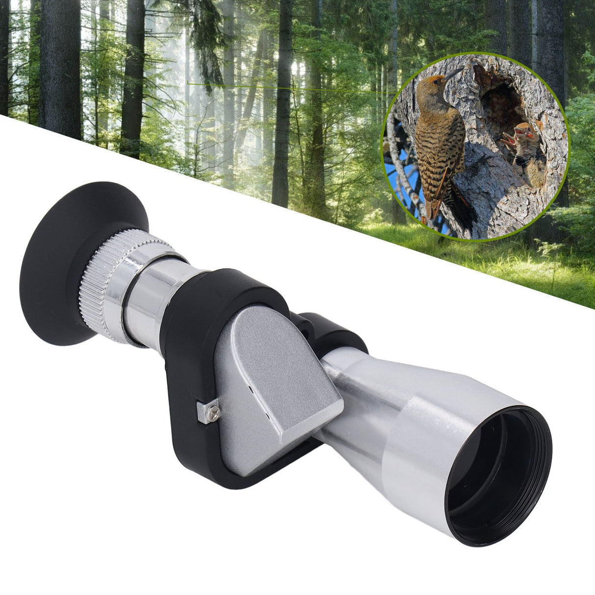 20mm Mini Portable Monocular Aluminium Alloy Wearproof Drop Resistant Waterproof Monocular Telescope with Phone Bracket