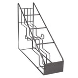 Wire Bottle Holder 4 Compartments Stainless Steel Syrup Bottle Holder Stable Coffee Spice Rack Shelf for Kitchen