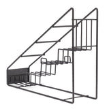 Wire Bottle Holder 4 Compartments Stainless Steel Syrup Bottle Holder Stable Coffee Spice Rack Shelf for Kitchen