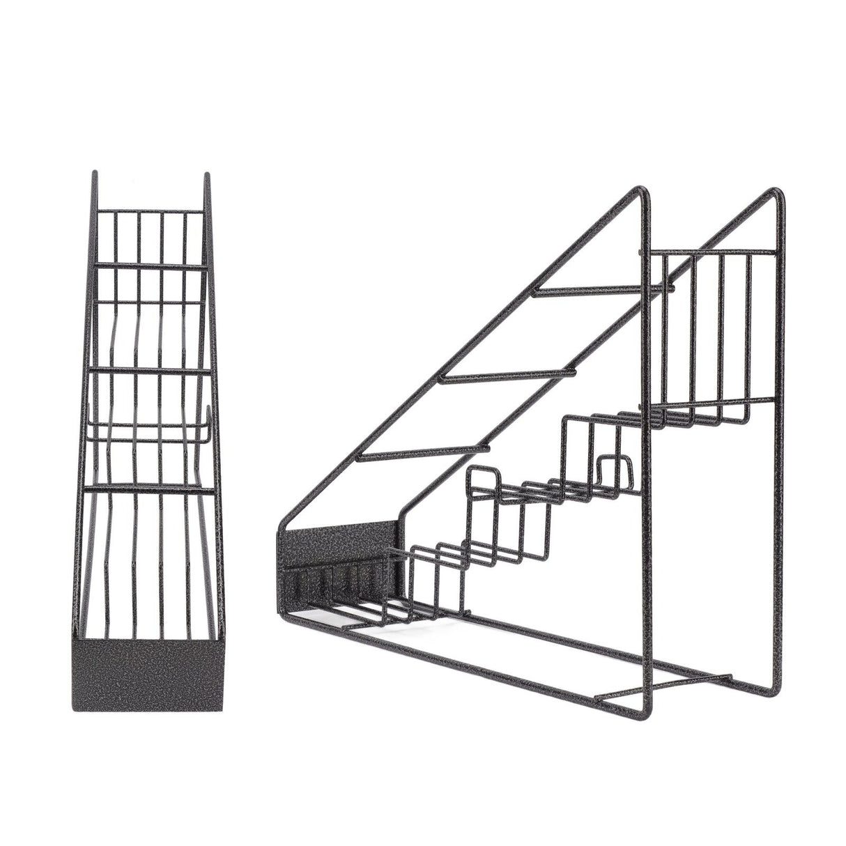 Wire Bottle Holder 4 Compartments Stainless Steel Syrup Bottle Holder Stable Coffee Spice Rack Shelf for Kitchen