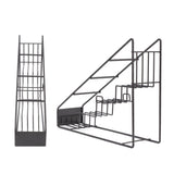 Wire Bottle Holder 4 Compartments Stainless Steel Syrup Bottle Holder Stable Coffee Spice Rack Shelf for Kitchen