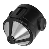 Pour Over Coffee Filter 304 Stainless Steel Reusable Coffee Filter Portable Paperless Coffee Dripper with Handles for Traveling - Extra Image