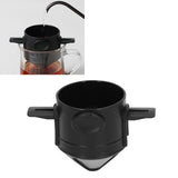 Pour Over Coffee Filter 304 Stainless Steel Reusable Coffee Filter Portable Paperless Coffee Dripper with Handles for Traveling