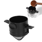 Pour Over Coffee Filter 304 Stainless Steel Reusable Coffee Filter Portable Paperless Coffee Dripper with Handles for Traveling