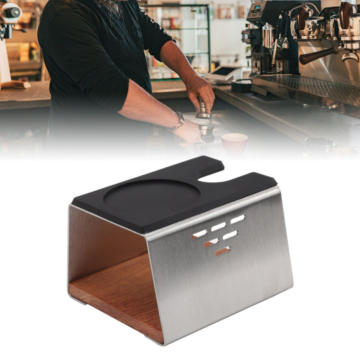 Coffee Tamper Holder Coffee Tamper Station Stand for Home Cafe Restaurant Hotel Office