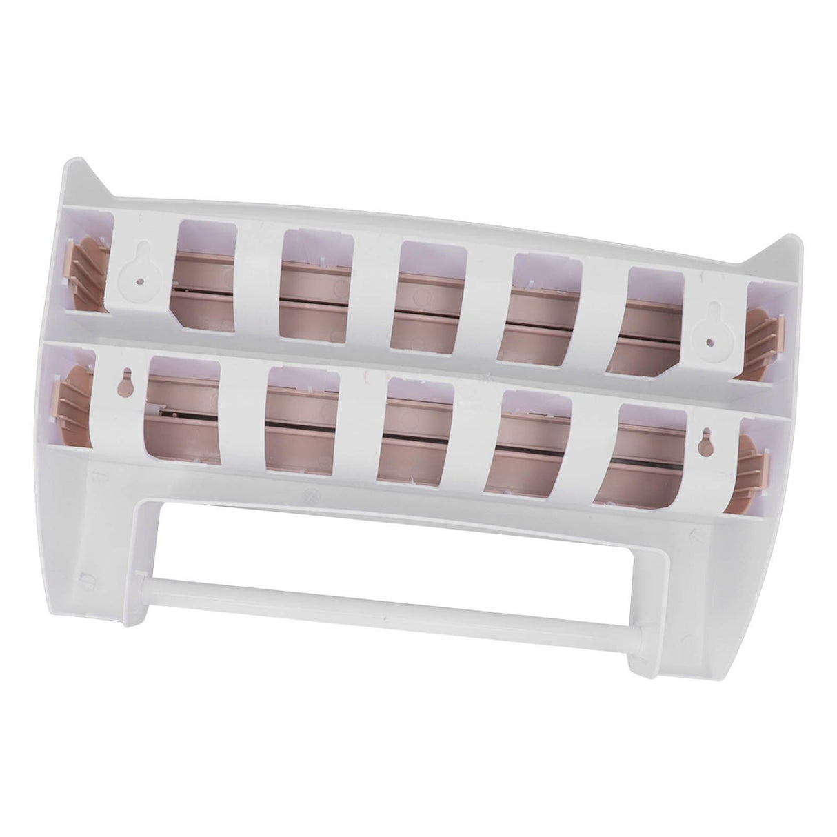 Cling Film Holder Wall Mount Multifunctional Cling Film Cutter with Screws for Kitchen Khaki