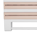 Cling Film Holder Wall Mount Multifunctional Cling Film Cutter with Screws for Kitchen Khaki