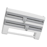 Cling Film Holder Wall Mount Multifunctional Cling Film Cutter with Screws for Kitchen Grey Blue