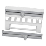 Cling Film Holder Wall Mount Multifunctional Cling Film Cutter with Screws for Kitchen Grey Blue