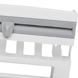 Cling Film Holder Wall Mount Multifunctional Cling Film Cutter with Screws for Kitchen Grey Blue