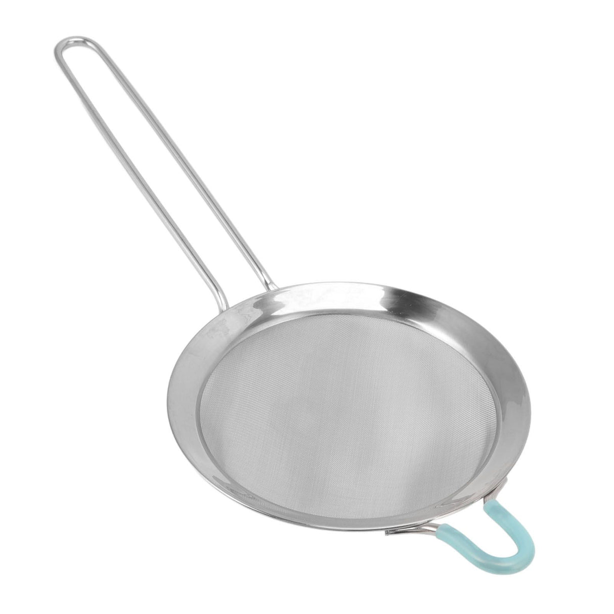 60 Mesh Fine Strainer Stainless Steel Handheld Flour Colander with Long Handle for Kitchen 14cm/5.5in