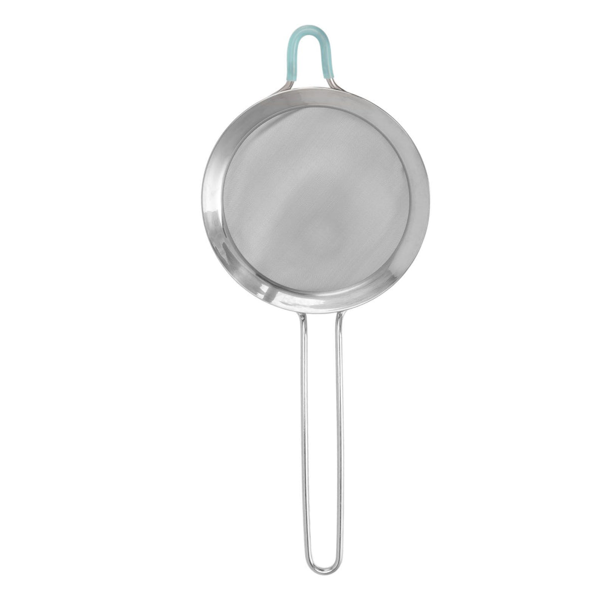 60 Mesh Fine Strainer Stainless Steel Handheld Flour Colander with Long Handle for Kitchen 14cm/5.5in
