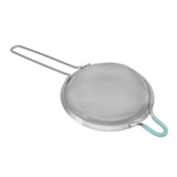 60 Mesh Fine Strainer Stainless Steel Handheld Flour Colander with Long Handle for Kitchen 14cm/5.5in